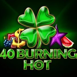 40 Burning Hot online game logo by Amusnet Interactive on vulkancasino.org.pl
