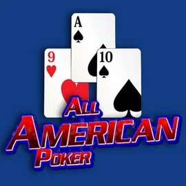 All American Poker online game logo by RTG (Reel Time Gaming) on vulkancasino.org.pl